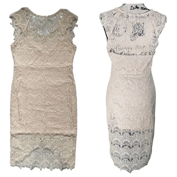 Free People - Intimately Free - Sleeveless Lace Bodycon Style - Size M - Beige - Picture 10 of 15